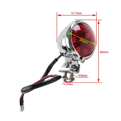 LED Rear Stop Brake Tail Light for Cafe Racer Bobber Chopper Motor Black