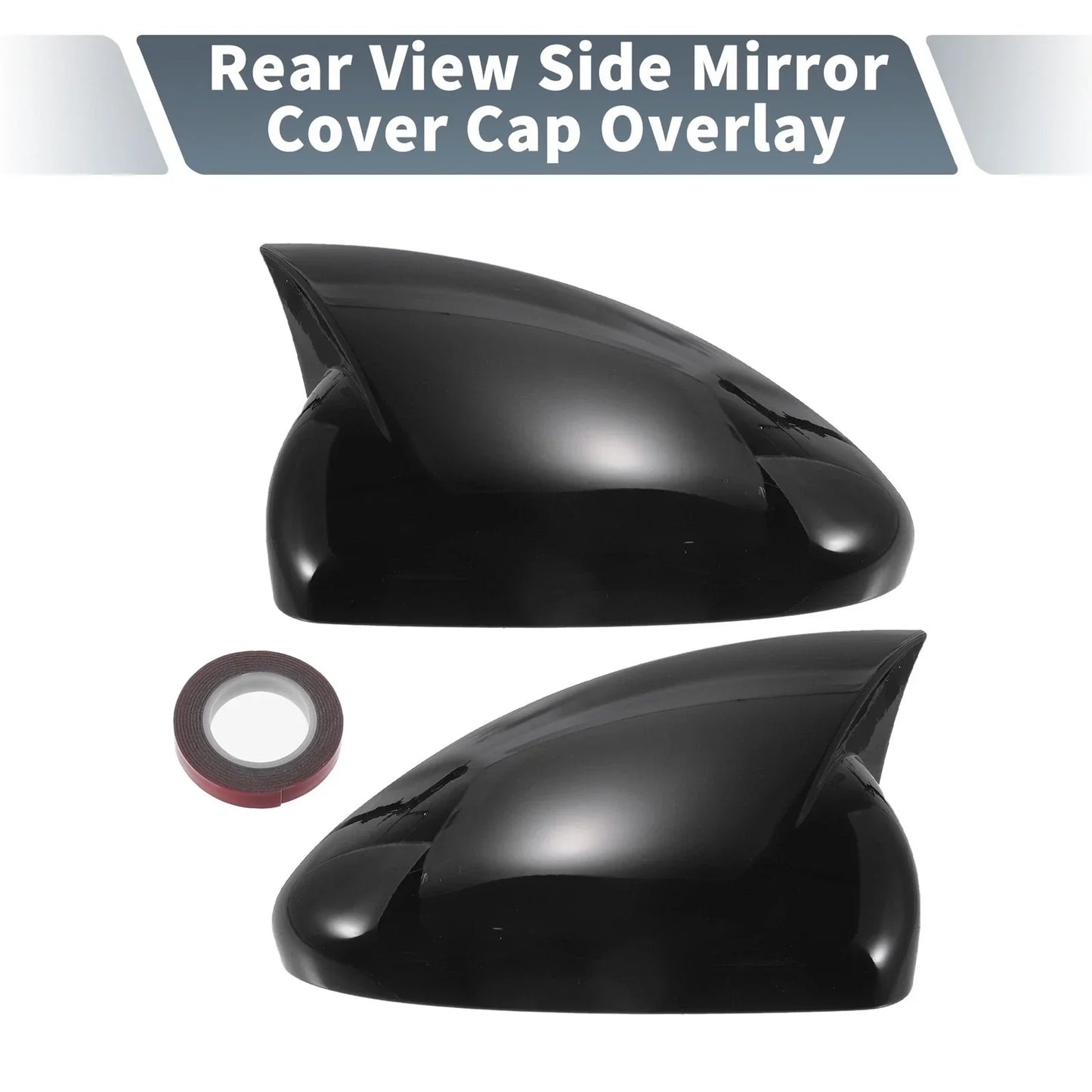 Rearview Mirror Cover Overlay Gloss Black for Chevrolet Cruze (2009-2015)