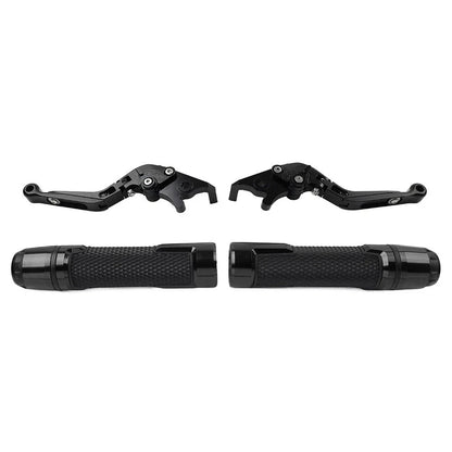 Black Extendable Brake Clutch Levers Grips Set for Honda CBR1000RR (2004-2023)