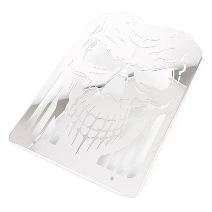 Racing Skull Polished Radiator Grill for Kawasaki Vulcan VN1500 VN1600 (2002-2008)
