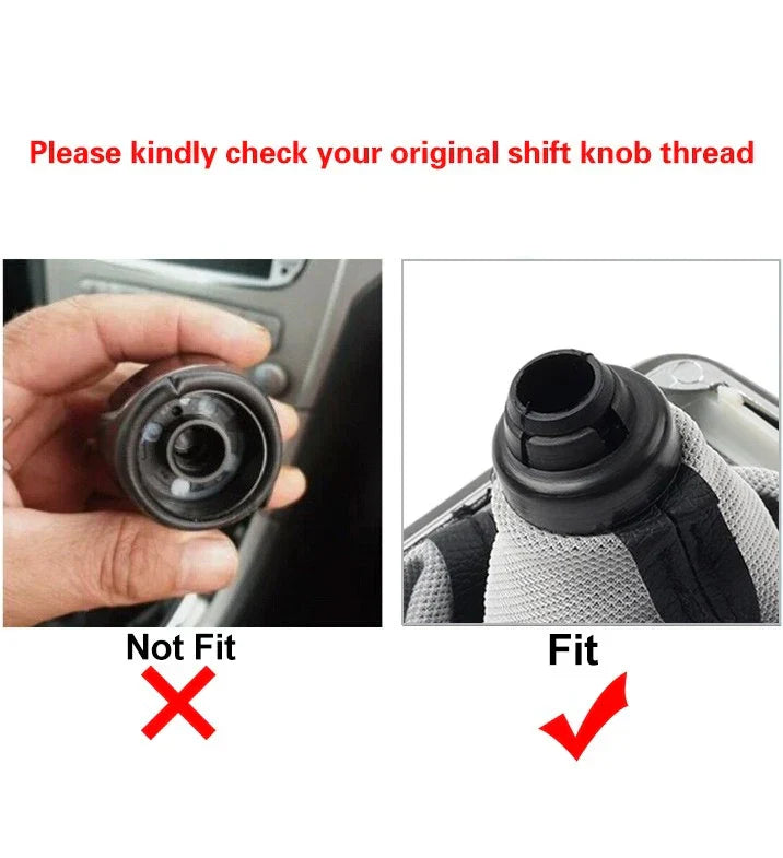 Gear Knob & Leather Dust Boot Cover for Ford Focus Mk2 2005-2012 6 Speed