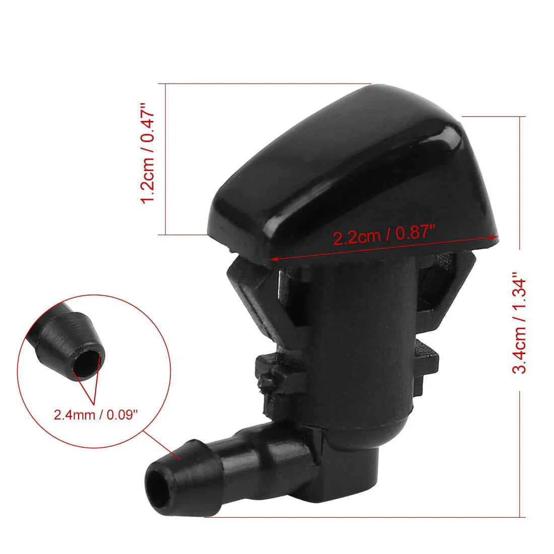 2 x Windshield Wiper Jet Nozzles for Dodge Nitro (2007-2011)