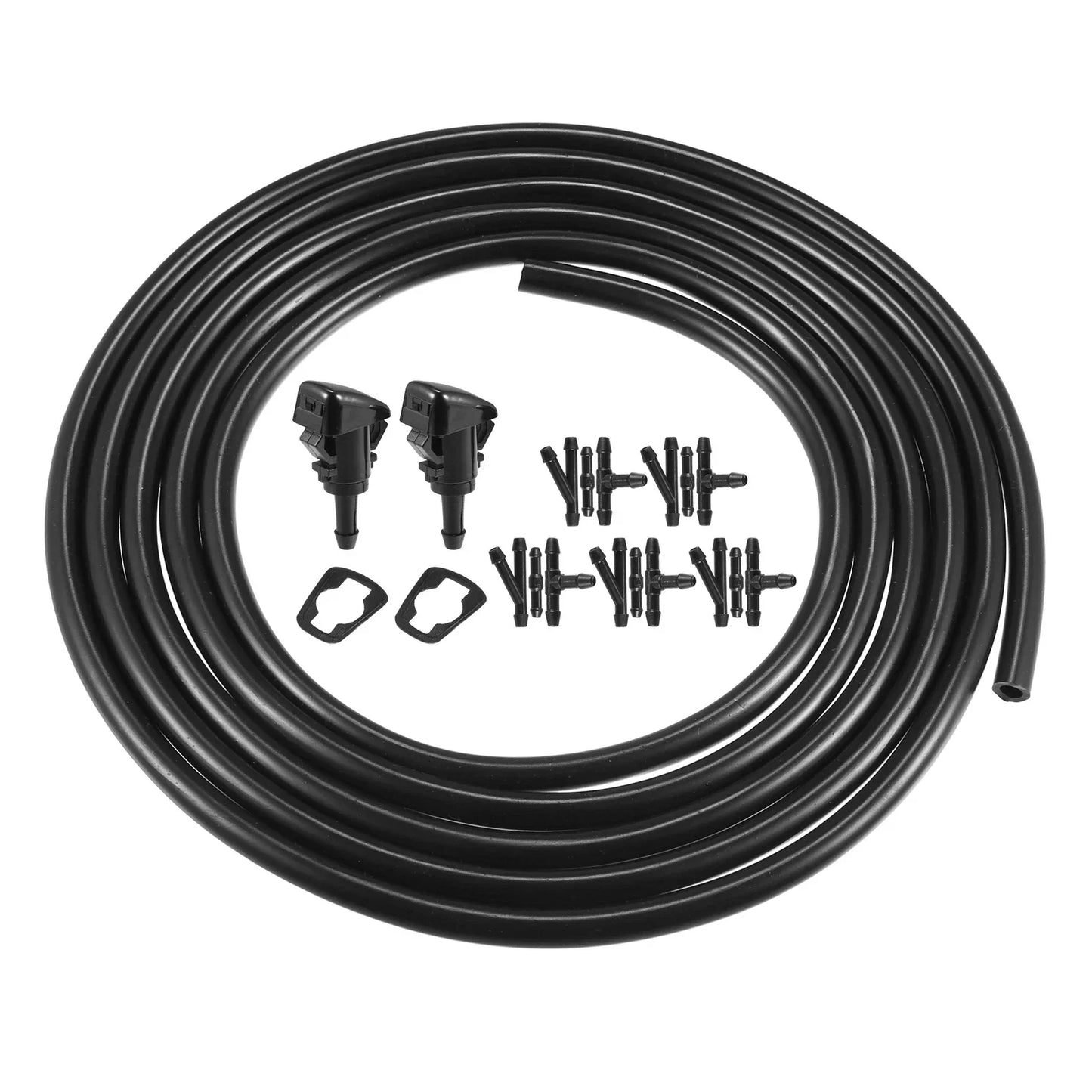 2 x Windshield Washer Nozzles & 2.8m Hose Kit for Dodge Chrysler