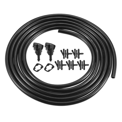 2 x Windshield Washer Nozzles & 2.8m Hose Kit for Dodge Chrysler