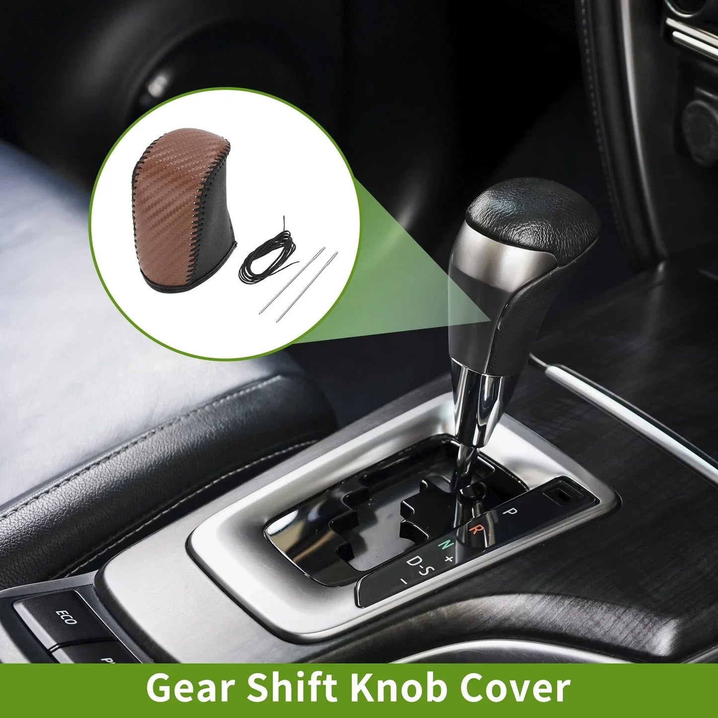 Brown Carbon Fiber Gear Shift Knob Cover for Dodge Journey (2011-2020)