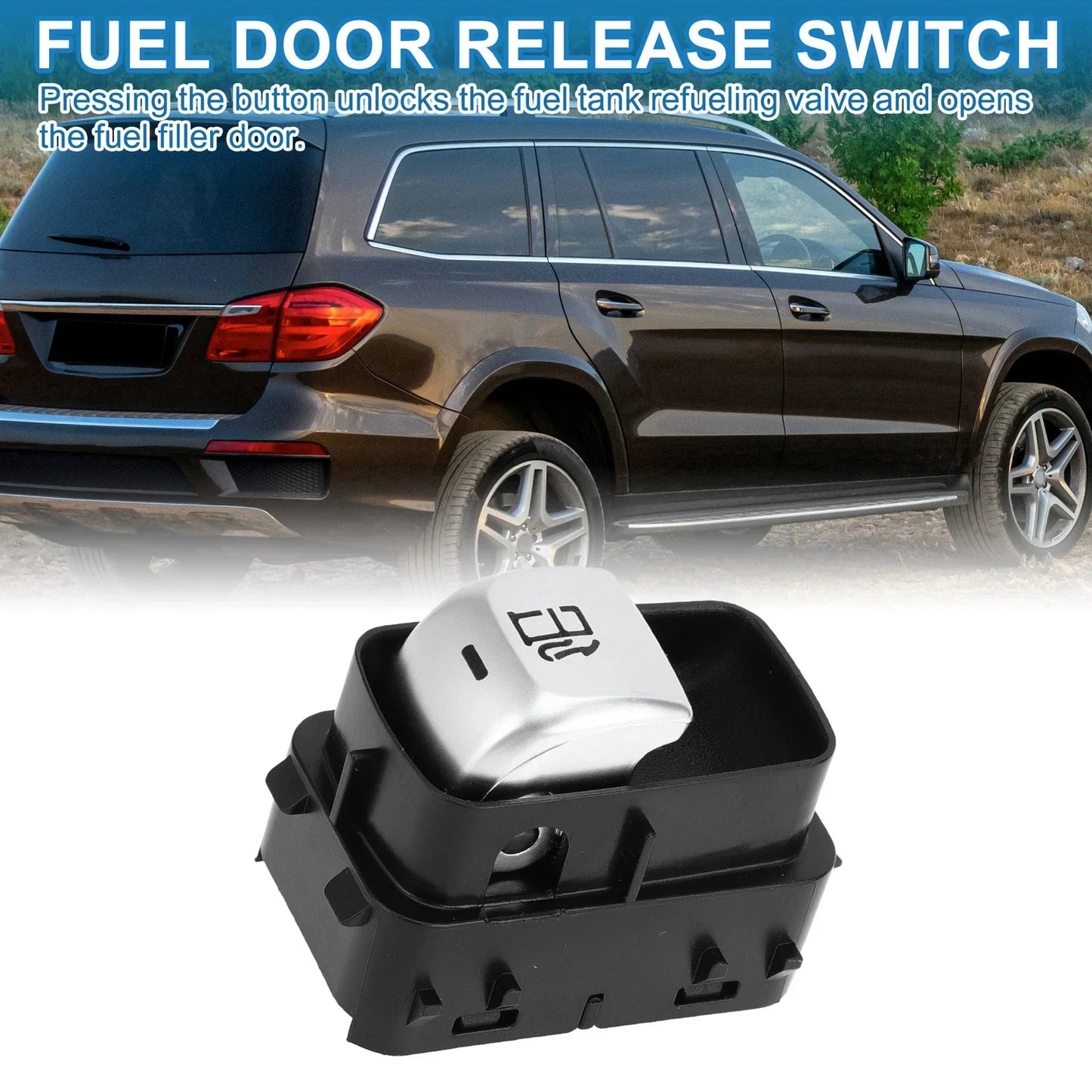 Fuel Door Release Switch for Mercedes-Benz S550 2014-2017 (2 x Black)