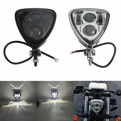 LED Triangle Headlight for Honda Chopper Bobber Cafe Racer