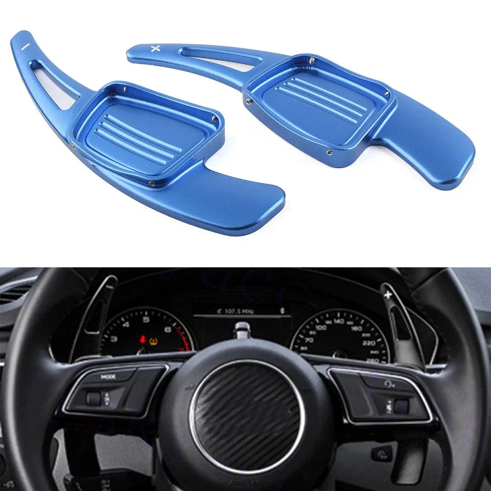 Black Steering Wheel Shift Paddle Shifter for Audi A3 A4 A5 A6 S3 S4 Q2 Q5 Q7 (2003-2023)