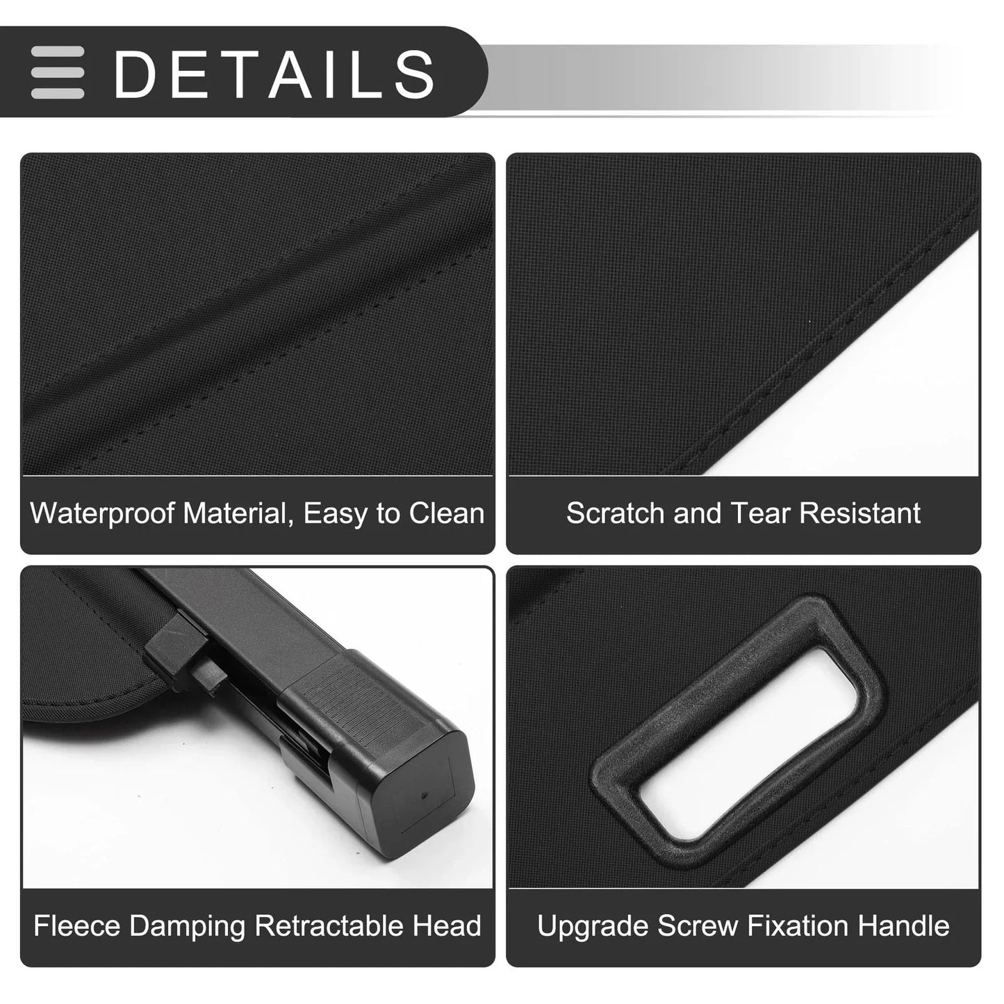 Retractable Cargo Cover for Hyundai Palisade 2020-2024 Gloss Black
