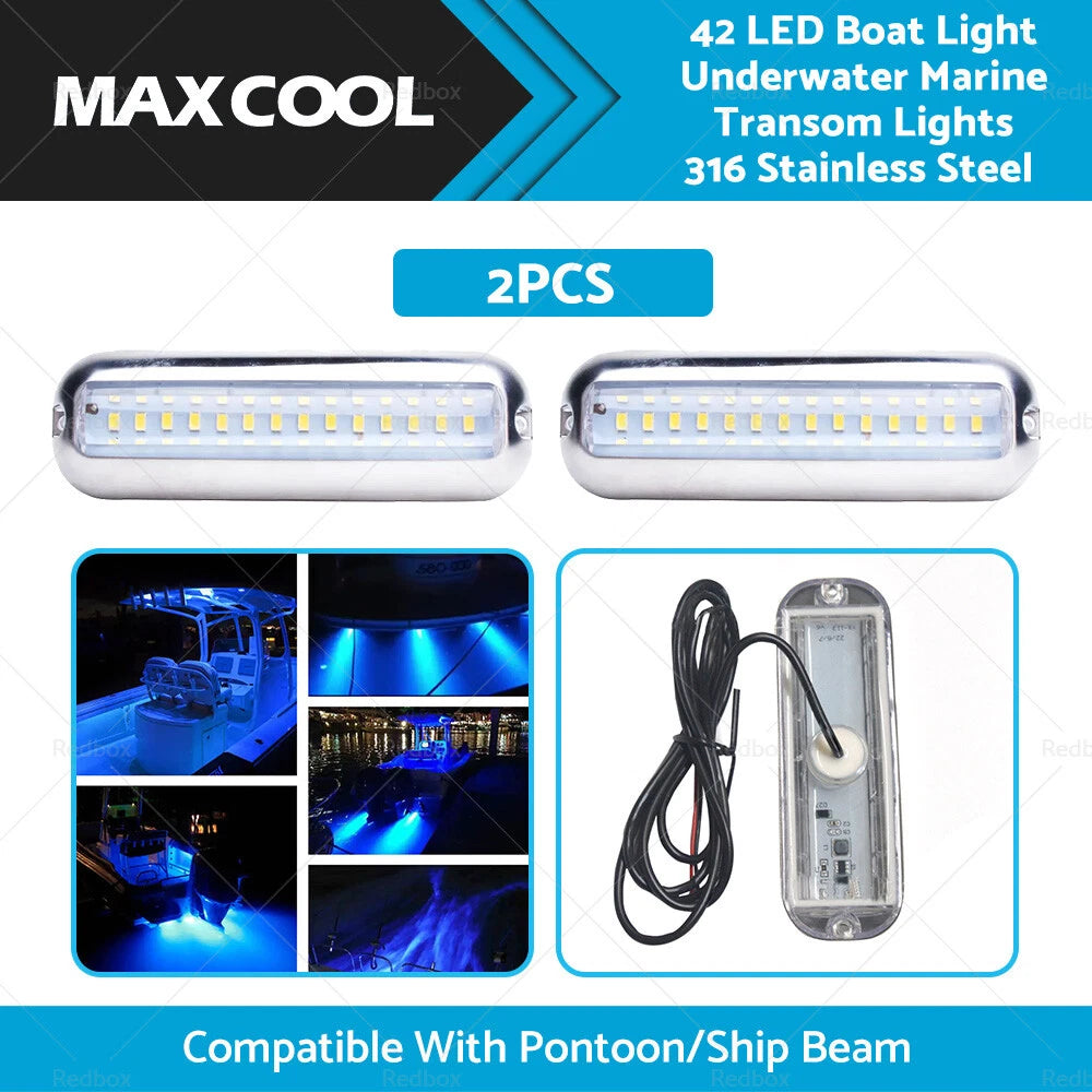 42LED Underwater Marine Transom Lights for Boat Pontoon