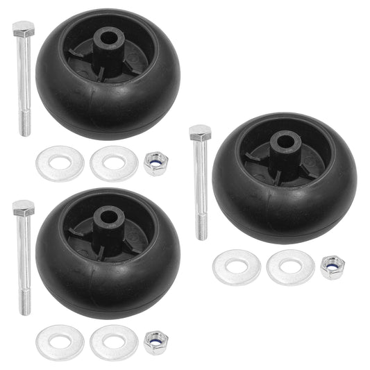 Anti-Scalp Roller Deck Wheel with Bolt Replacement for Hustler Mower (788166P) (1980–1990)