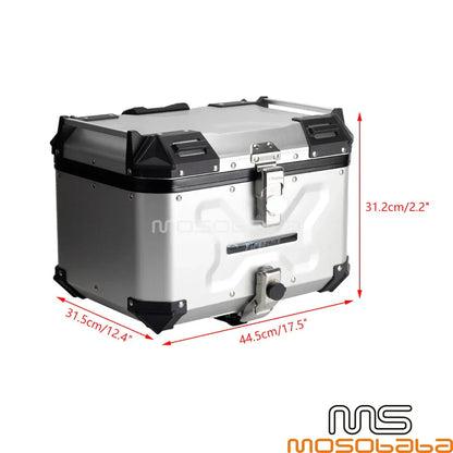 42L Aluminum Rear Top Case w/ Mounting Bracket for Harley Softail FXST