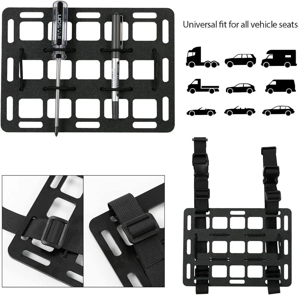 Tactical Molle Panel Car Headrest Gun Rack Storage for Vehicle