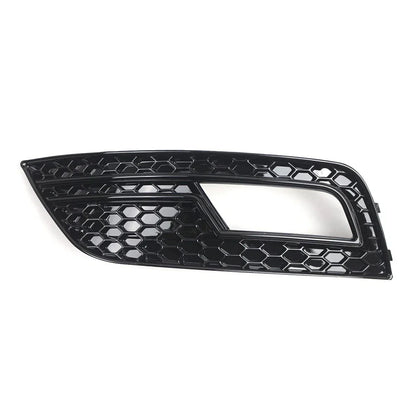 Left Side Fog Light Grille Cover Glossy Black for Audi A4 (2013-2016)