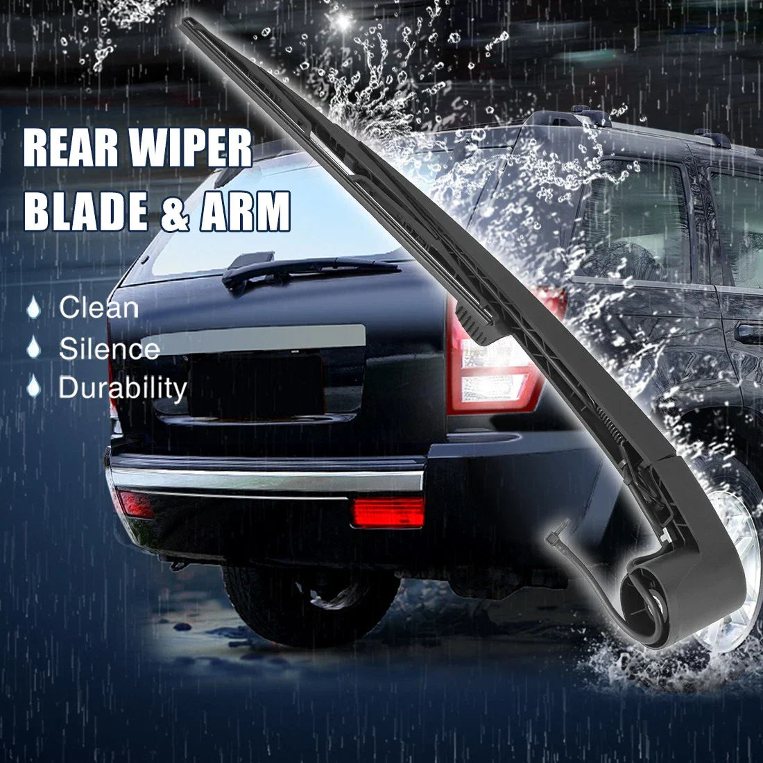Rear Windshield Wiper Blade Arm Set 345mm for Chevrolet TrailBlazer (2006-2009)