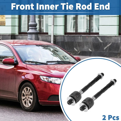 2 x Front Inner Tie Rod End Links for Kia Sorento, Hyundai Santa Fe (2003-2009)
