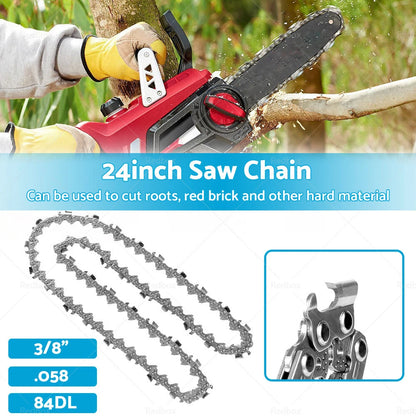 24" Carbide Chainsaw Bar Chain 3/8 .058 84DL for Husqvarna