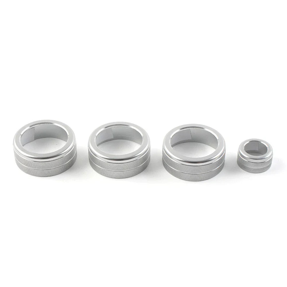 4x AC Climate Control Knob Ring Covers for Honda Civic (2022 - Present) Silver