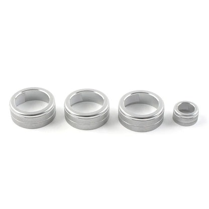 4x AC Climate Control Knob Ring Covers for Honda Civic (2022 - Present) Silver