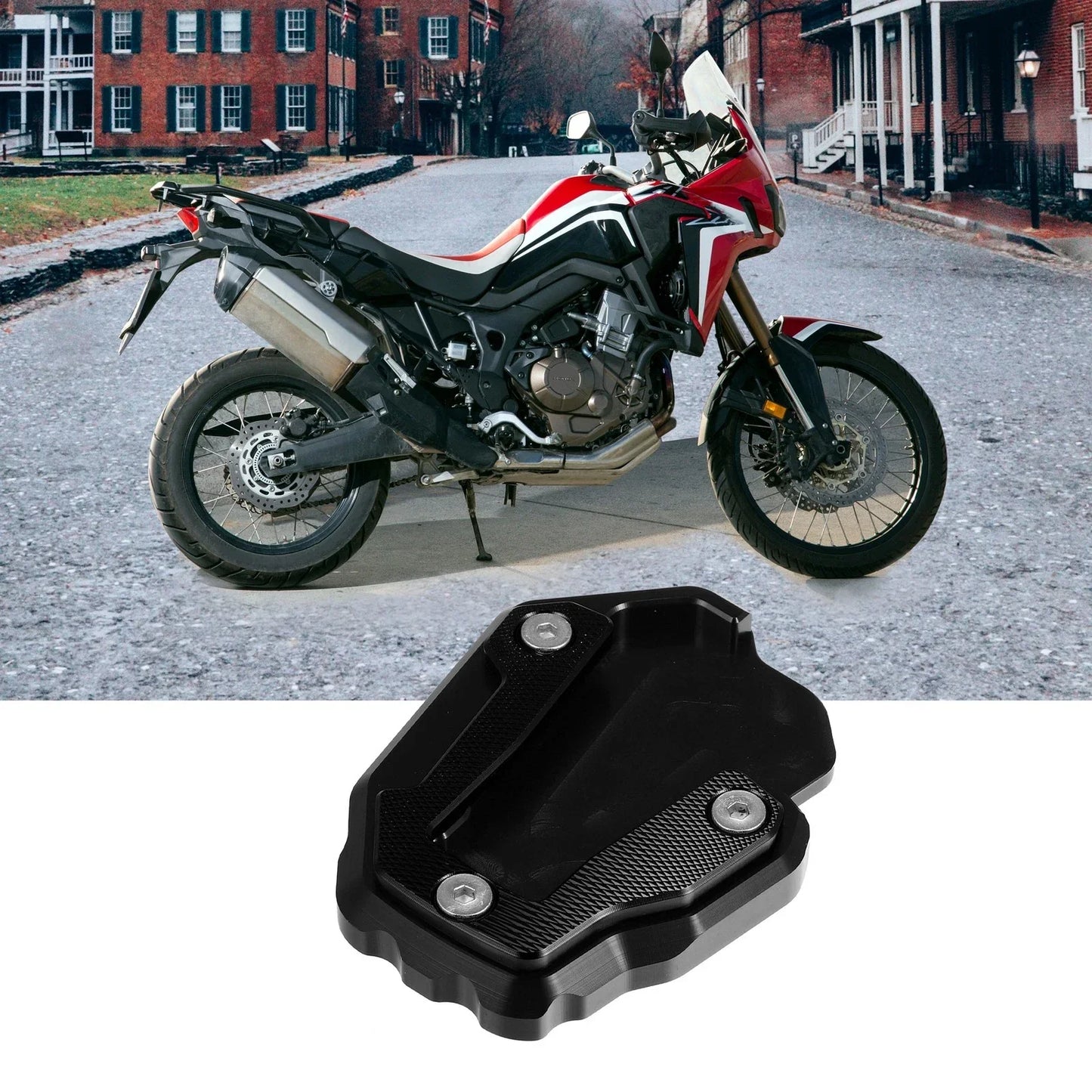 Motorcycle Side Stand Pad for Honda CRF1000L (2017-2020) - Black