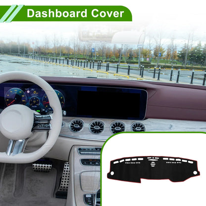 Dashboard Cover Mat for Mercedes E-Class 2010 Sun Protector Pad Black Red