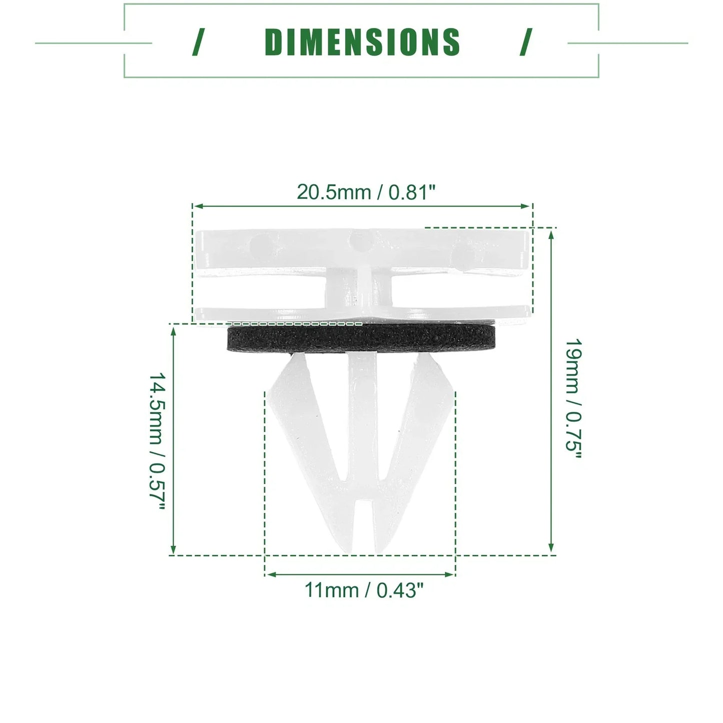 100pcs Rocker Panel Clips for Chevrolet Avalanche (2007-2013)