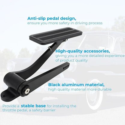 Aluminum Alloy Throttle Pedal for Chevy Ford, Black