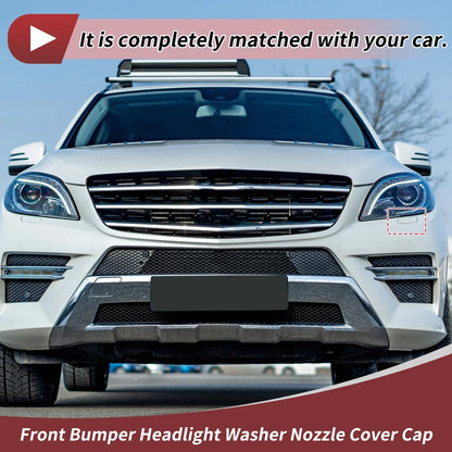 Front Left Washer Nozzle Cover for Mercedes-Benz ML350 (2012-2015) Silver