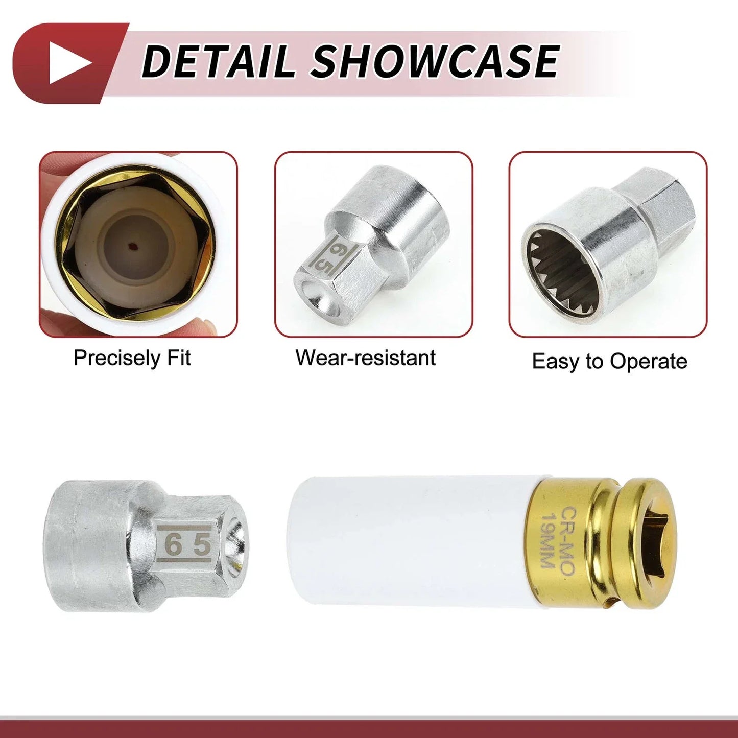 Set of 2 Wheel Lock Lug Nuts with Anti-theft Key for Porsche Cayenne