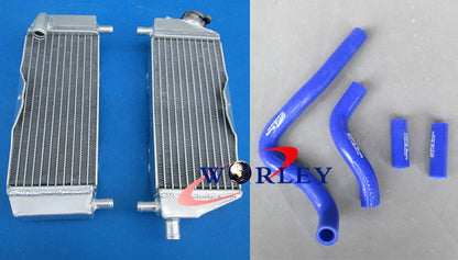 Aluminum Radiator + Green Hose for Kawasaki KX250 (2005-2007)