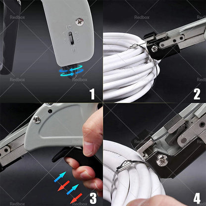 Stainless Steel Cable Tie Gun Tool Automatic Tightener Cutter
