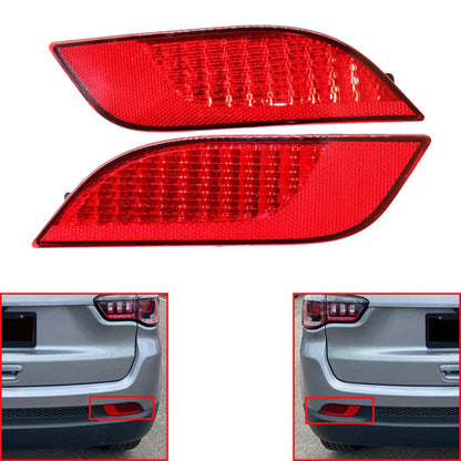 Red Rear Bumper Reflectors  for Jeep Compass (2017-2021)