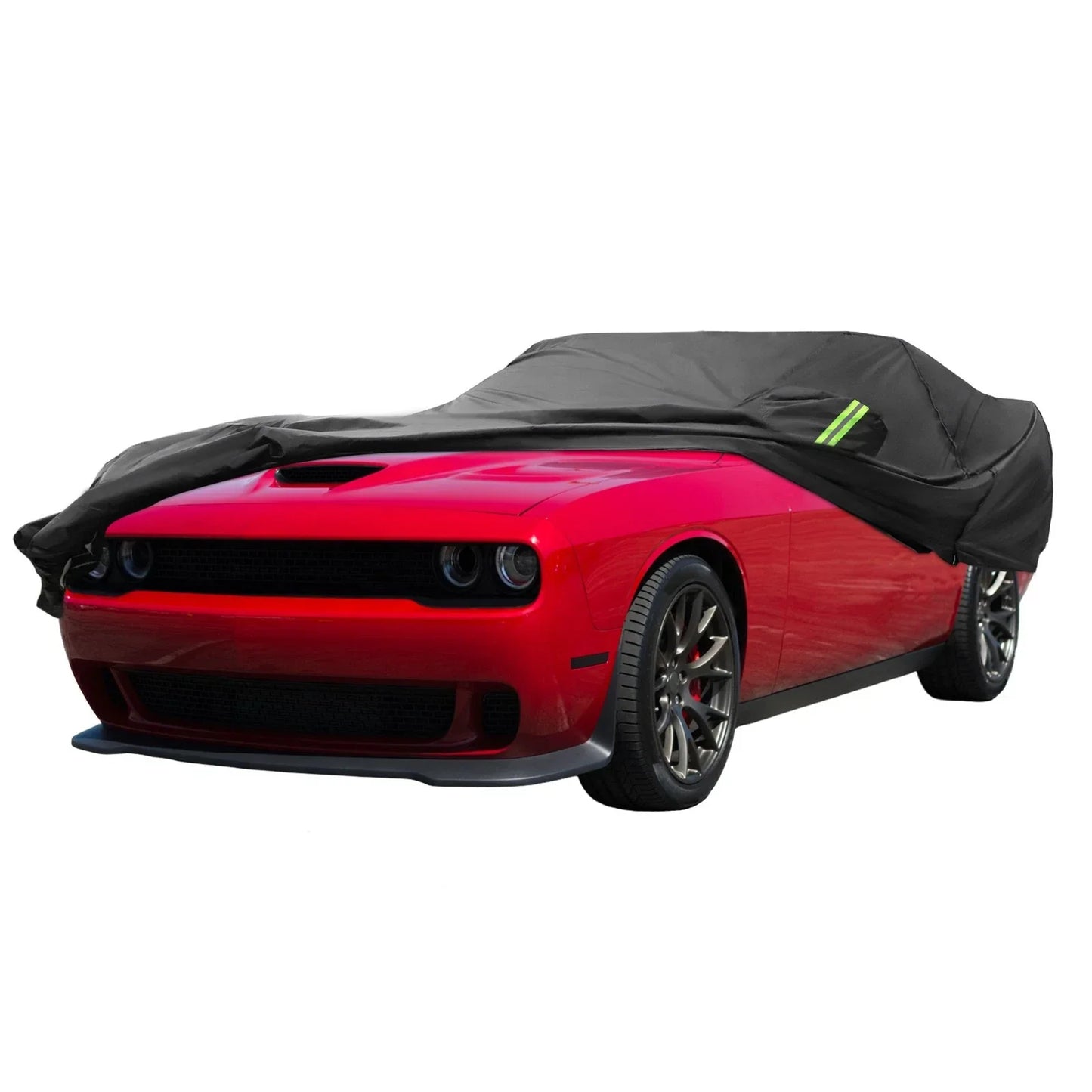 Waterproof Car Cover for Dodge Challenger 2008-2023 with Zipper, Black