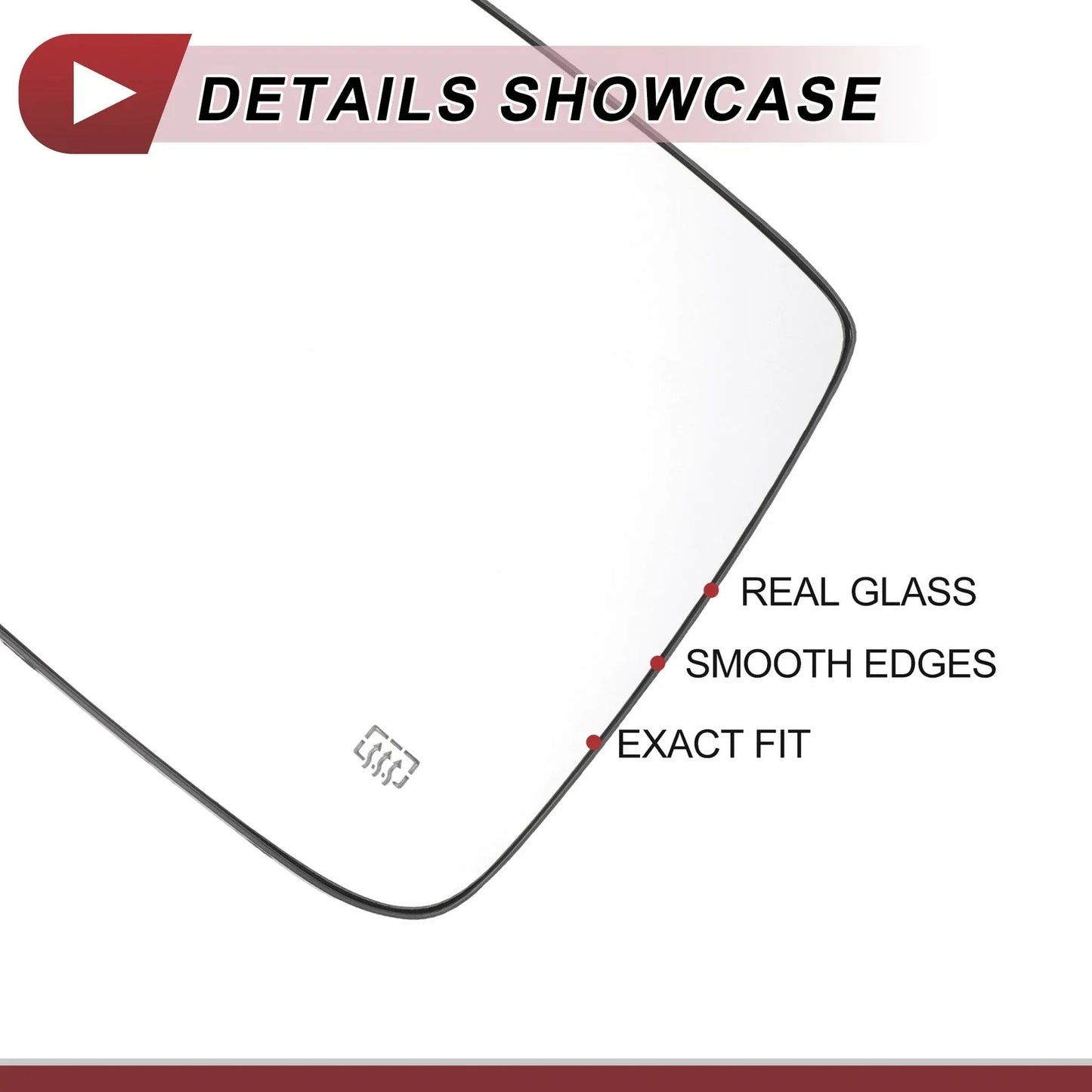 Heated Left Driver Side Mirror Glass for Dodge RAM 1500 2500