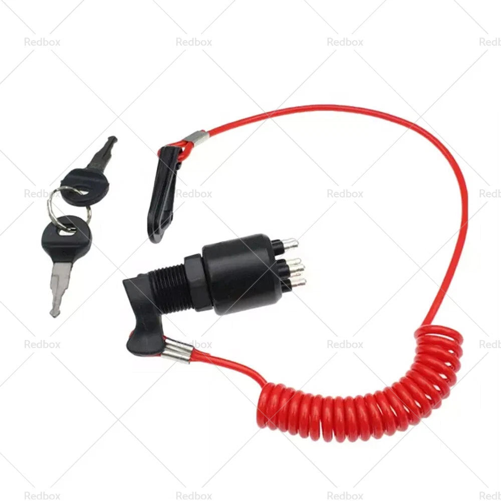 Ignition Key Switch w/ Safety Lanyard for Evinrude/Johnson OMC