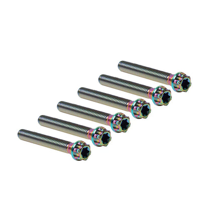6pcs M6x50mm Titanium Torx Head Flange Screws for Motorcycle Bike