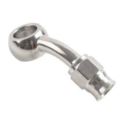 Stainless Steel 10.2mm 3/8" Eye Banjo Hose Ends AN-3 45�� for Motorcycle