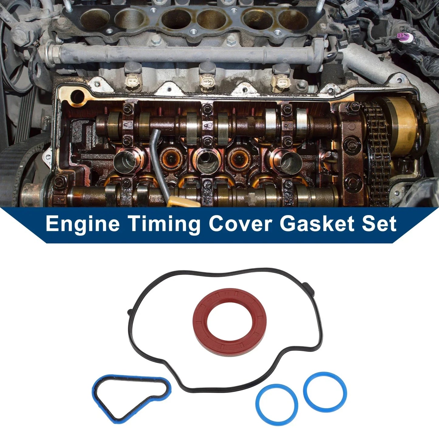 Engine Timing Cover Gasket Set for Dodge Durango 3.7L 4.7L (2003-2009)