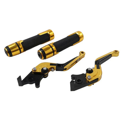 Folding Extendable Brake Clutch Levers & Handlebar Grips for Suzuki DL1000