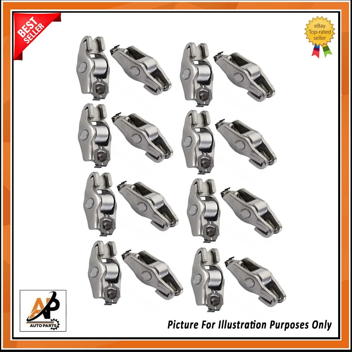 Engine Rocker Arms Replacement Set 16 Piece for Vauxhall Renault 1.6 CDTI (2007–2019)