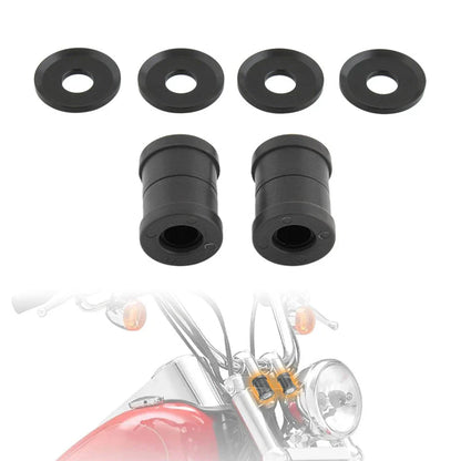 Black Polyurethane Handlebar Riser Bushings for Harley Softail Dyna Sportster
