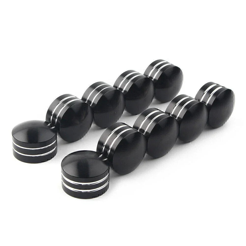 9mm Motor Bolt Topper Caps Covers for Harley  - 10 x Black CNC