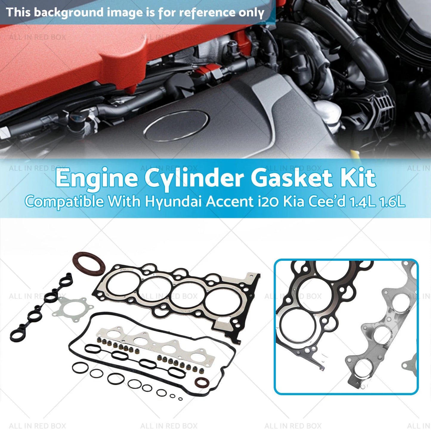 Engine Cylinder Gasket Kit for Hyundai Accent, i20, Kia Cee'd (2006-2019)