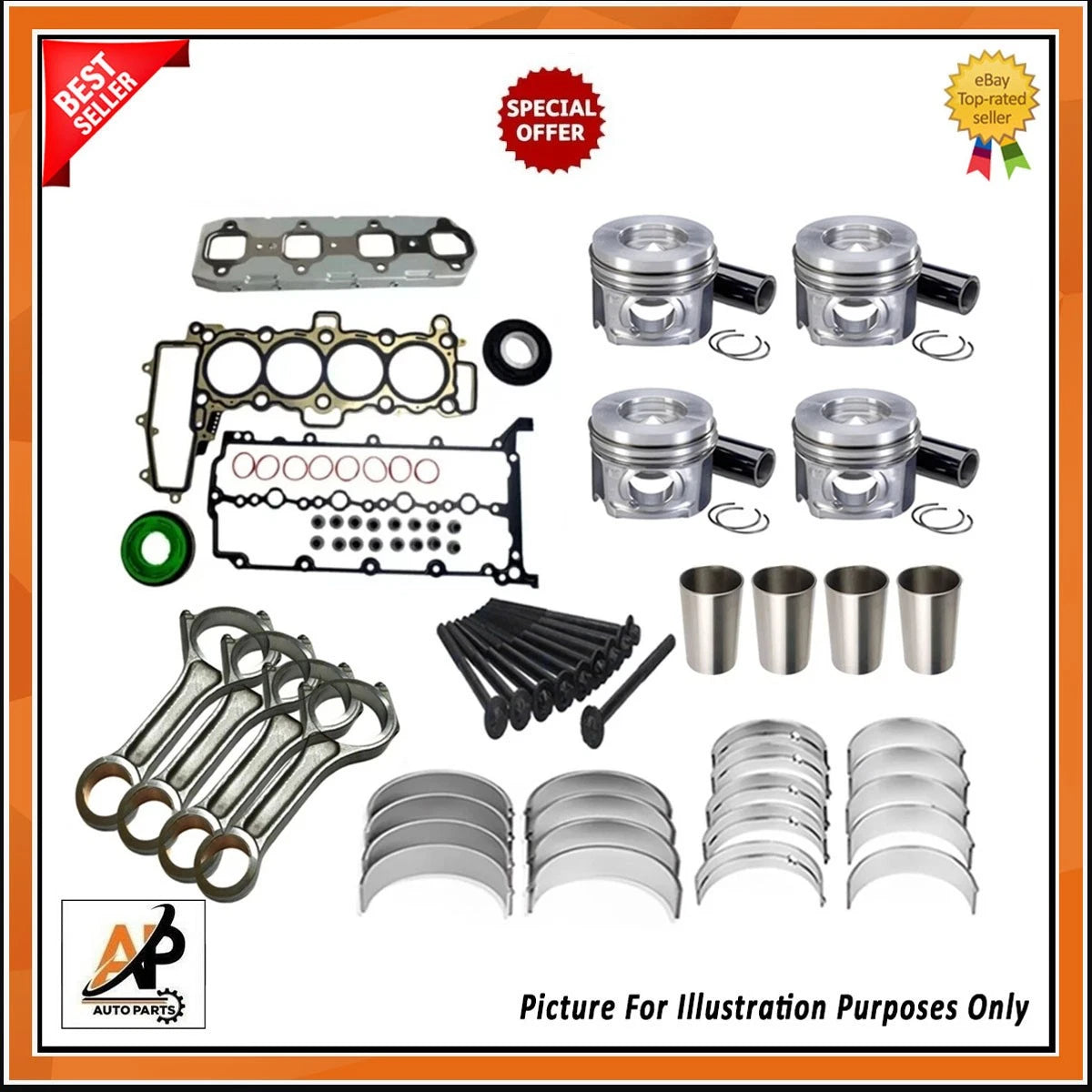 2.0 Ingenium Turbo Bearings Parts Kit for Land Rover Jaguar (2016–2022)