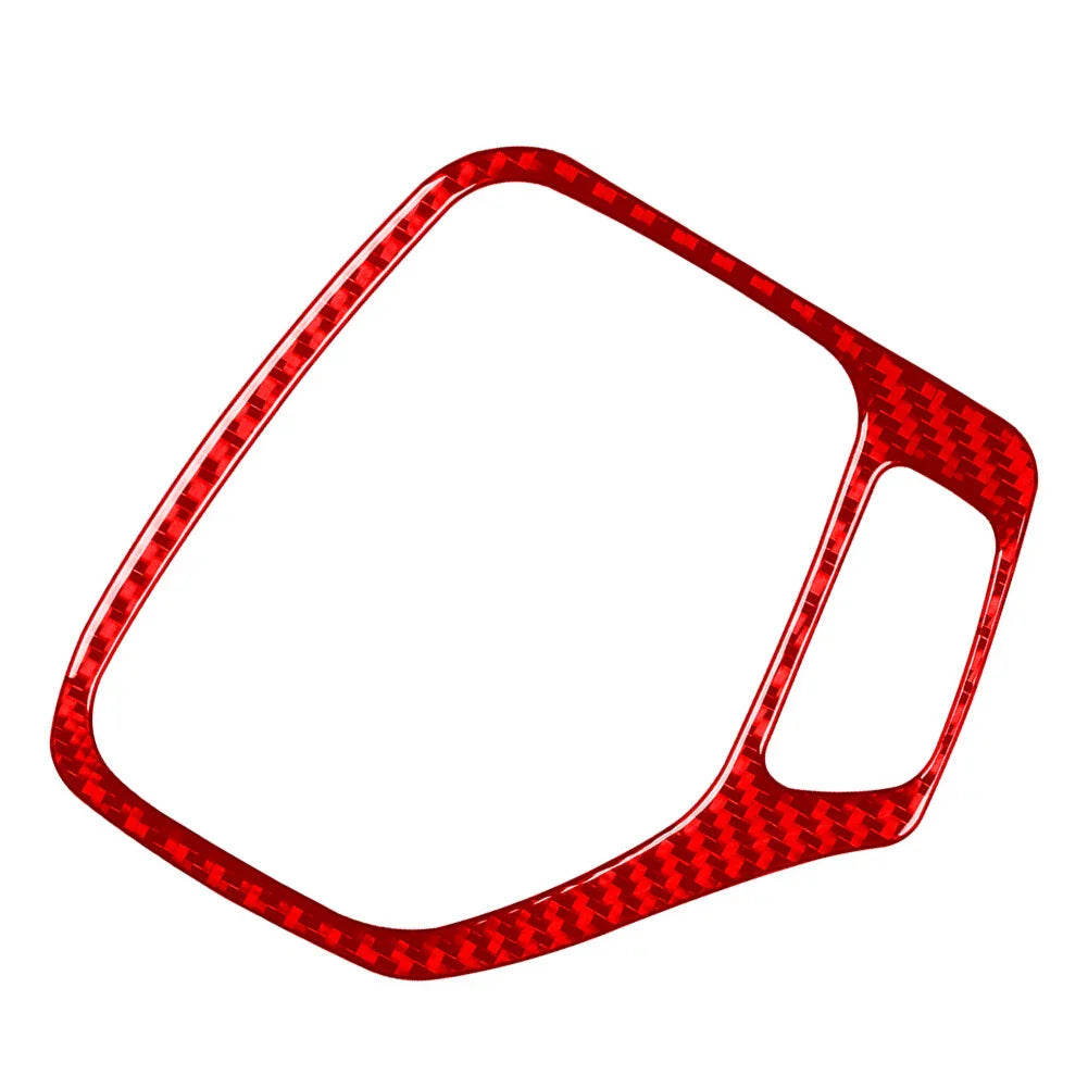 Red Carbon Fiber Gear Shift Panel Cover Trim for Jeep Cherokee (2014-2018)