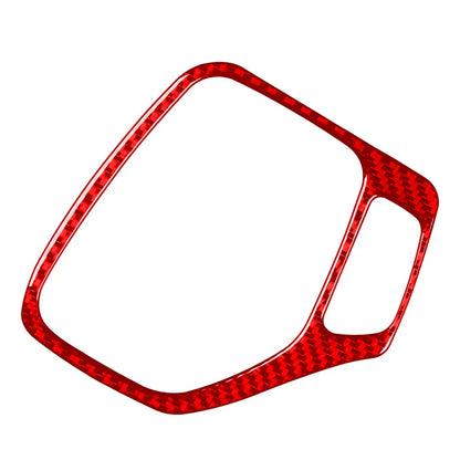 Red Carbon Fiber Gear Shift Panel Cover Trim for Jeep Cherokee (2014-2018)