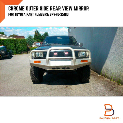 Chrome Door Mirror LH for Toyota Hilux LN106 4WD Ute 4Runner Surf (1988-1997)