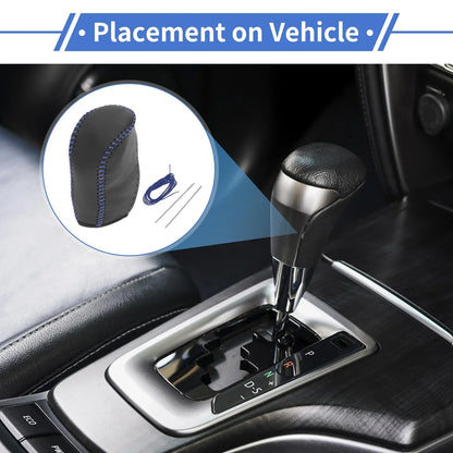 Car Gear Shift Knob Cover for Hyundai Tucson (2010-2013) - Black & Blue