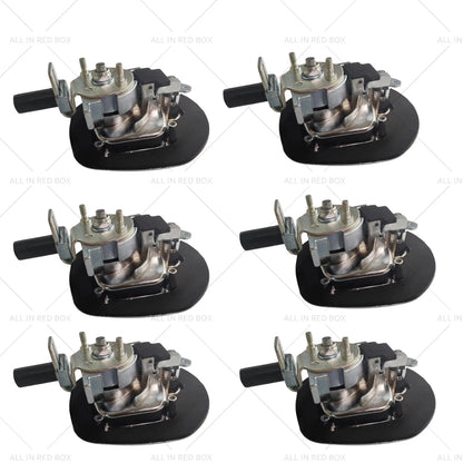 6 x Chrome Power Operated Recessed Whale Tail T-Lock Handle Toolbox