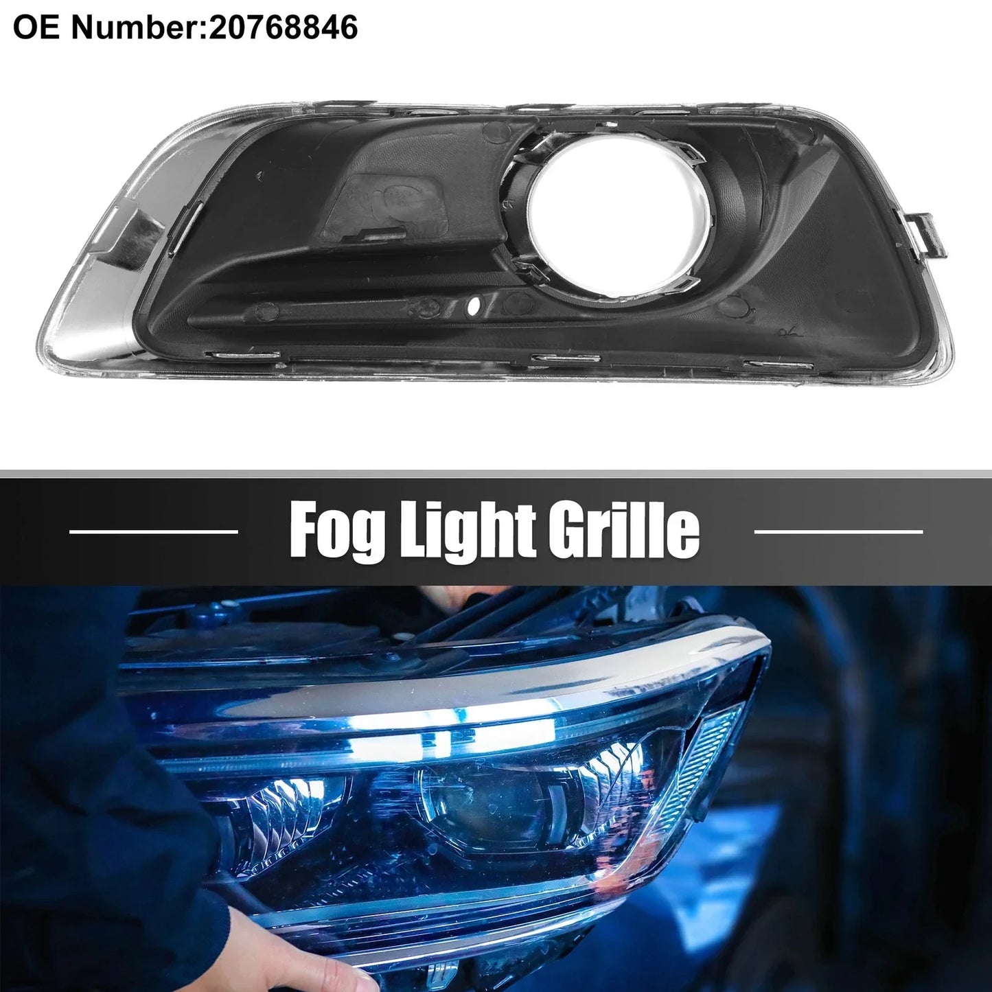 Front Right Fog Light Grille Cover for Chevy Malibu (2013-2015)